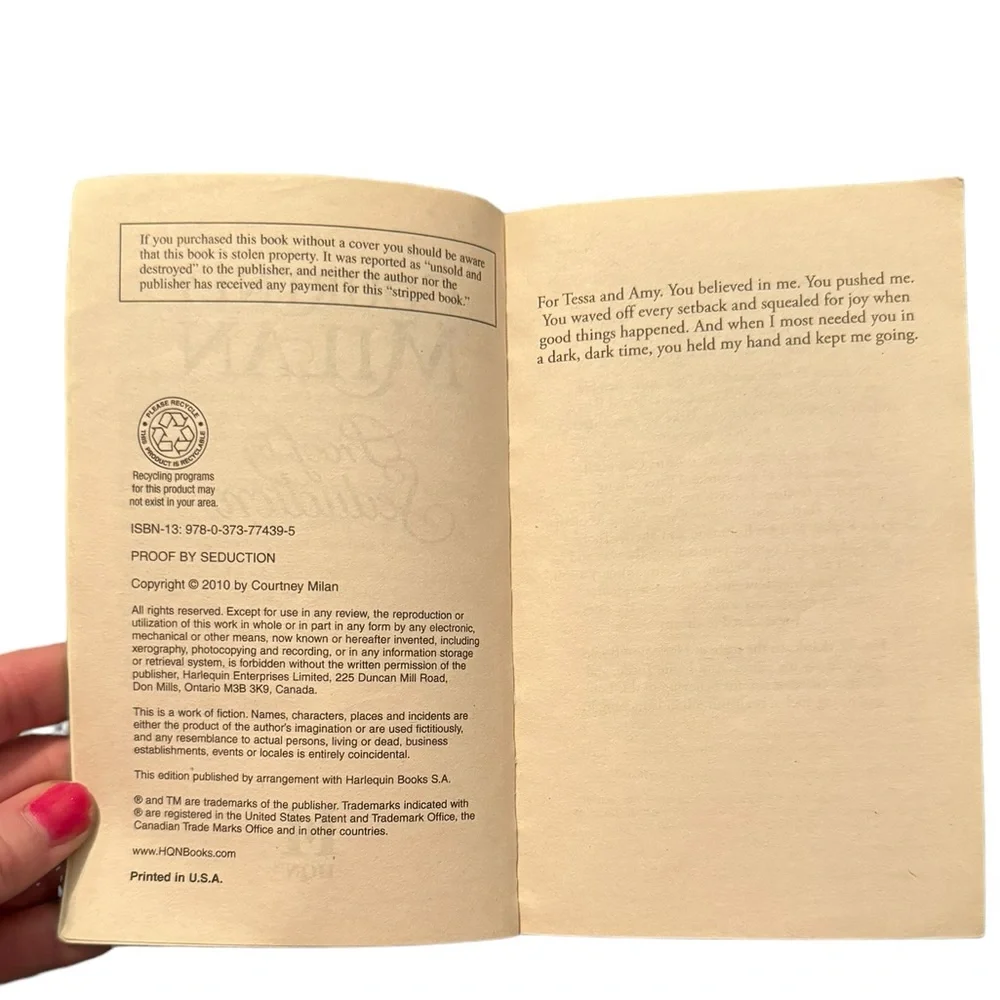 (Book) “Proof By Seduction,” By Courtney Milan.